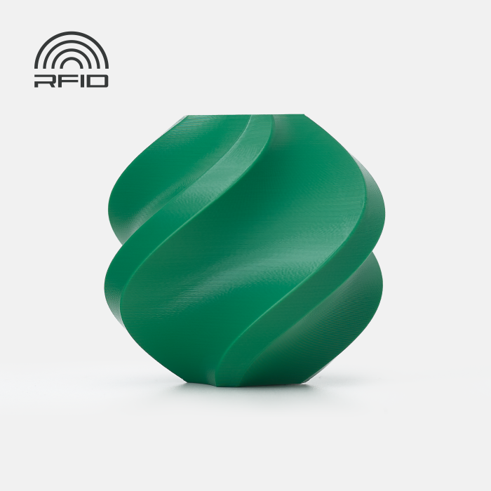 PLA Basic Mistletoe Green (10502) - темно-зелений ПЛА філамент Bambu Lab пластик для 3д друку