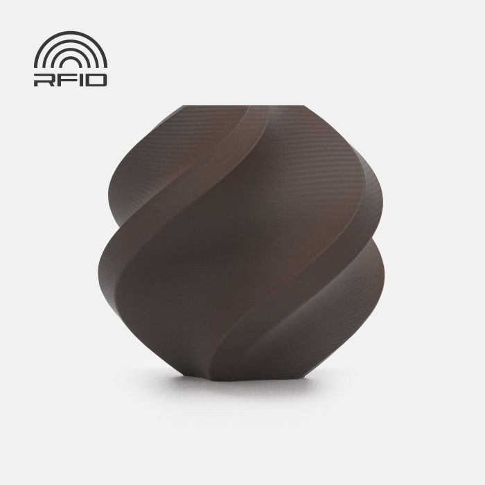 PLA Matte Dark Chocolate (11802)  - матовий темно-коричневий шоколадний ПЛА філамент Bambu Lab пластик для 3д друку