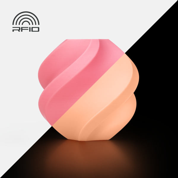 PLA Glow Pink (15200) рожевий люмінісцентний (світиться у темряві) ПЛА філамент Bambu Lab для 3д друку