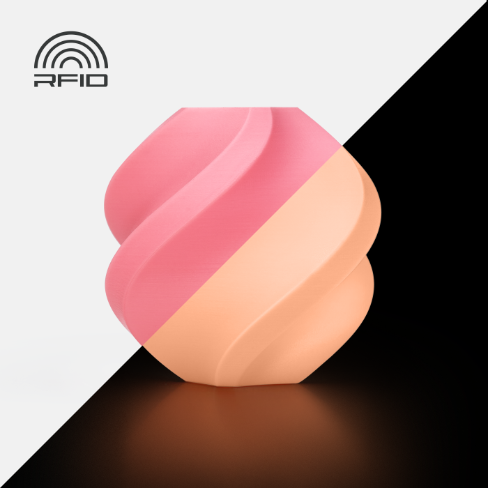 PLA Glow Pink (15200) рожевий люмінісцентний (світиться у темряві) ПЛА філамент Bambu Lab для 3д друку