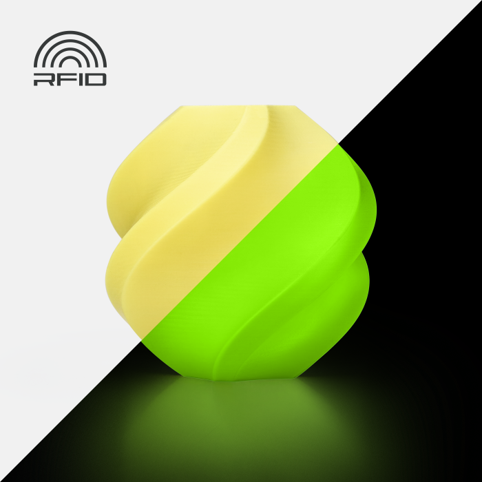 PLA Glow Yellow (15400) жовтий люмінісцентний (світиться у темряві) ПЛА філамент Bambu Lab для 3д друку