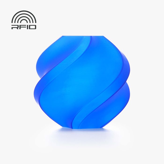 PLA Translucent Blue (13611) - прозорий синій ПЛА філамент Bambu Lab пластик для 3д друку