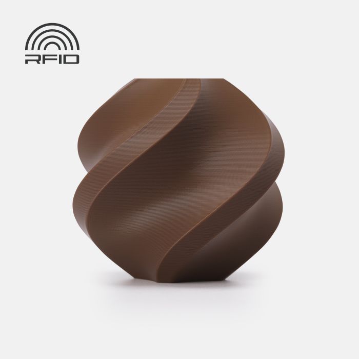 PLA Basic Cocoa Brown (10802)  -  кокосовий темно-коричневий ПЛА філамент Bambu Lab пластик для 3д друку