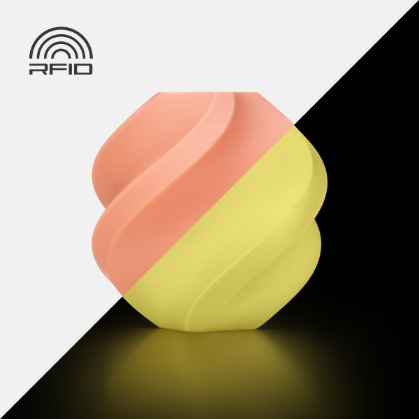 PLA Glow Orange (15300) помаранчевий люмінісцентний (світиться у темряві) ПЛА філамент Bambu Lab для 3д друку