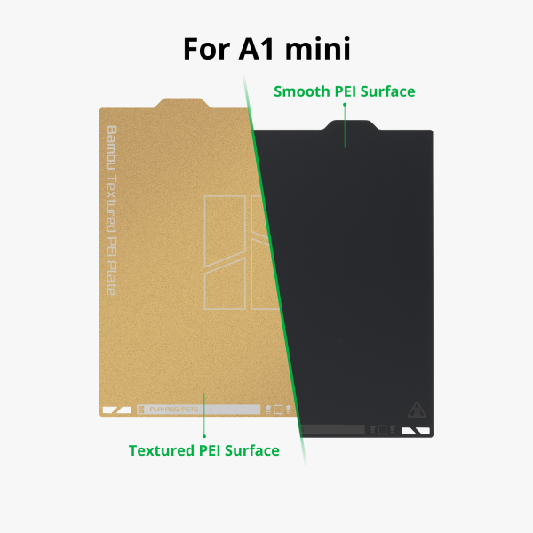 A1 mini Dual-Texture PEI Plate подвійна текстурована та гладка пластина для друку