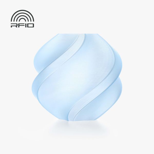 PLA Translucent Ice Blue (13610)  - прозорий блакитний ПЛА філамент Bambu Lab пластик для 3д друку