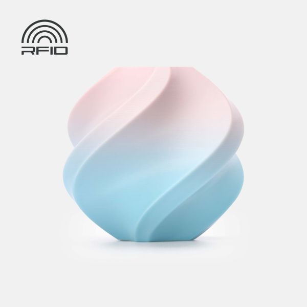 PLA Basic Gradient Cotton Candy Cloud (10907) градіентний двоколірний ПЛА філамент Bambu Lab пластик для 3д друку
