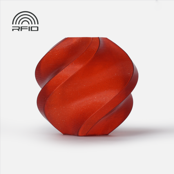 PLA Sparkle  Crimson Red (13200) червоний з блістками ПЛА філамент Bambu Lab для 3д друку