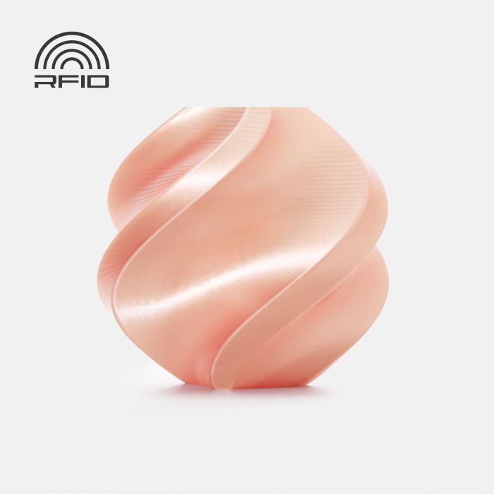 PLA Silk+ Pink (13207) - шовковий рожевий ПЛА філамент Bambu Lab пластик для 3д друку