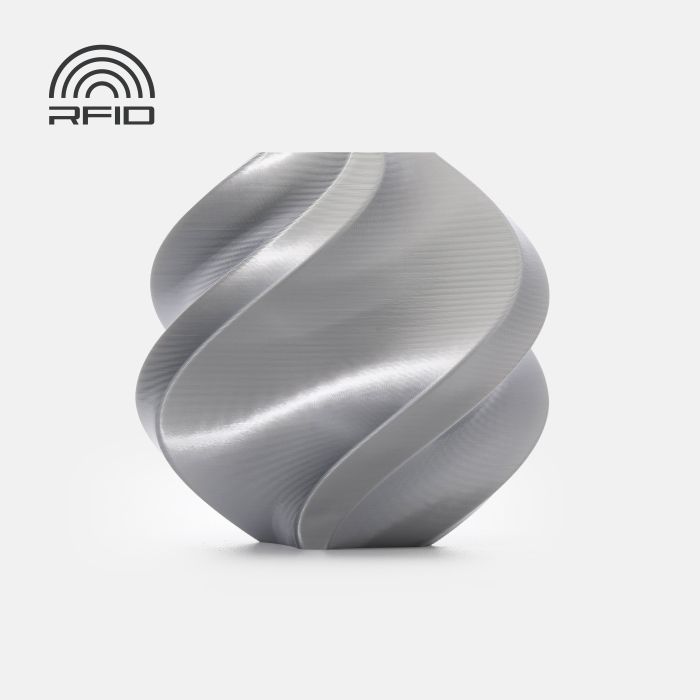 PLA Silk+ Silver (13109) - шовковий срібло ПЛА філамент Bambu Lab пластик для 3д друку