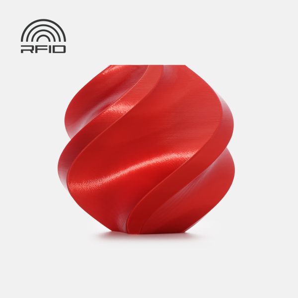 PLA Silk+ Candy Red (13205) - шовковий червоний ПЛА філамент Bambu Lab пластик для 3д друку