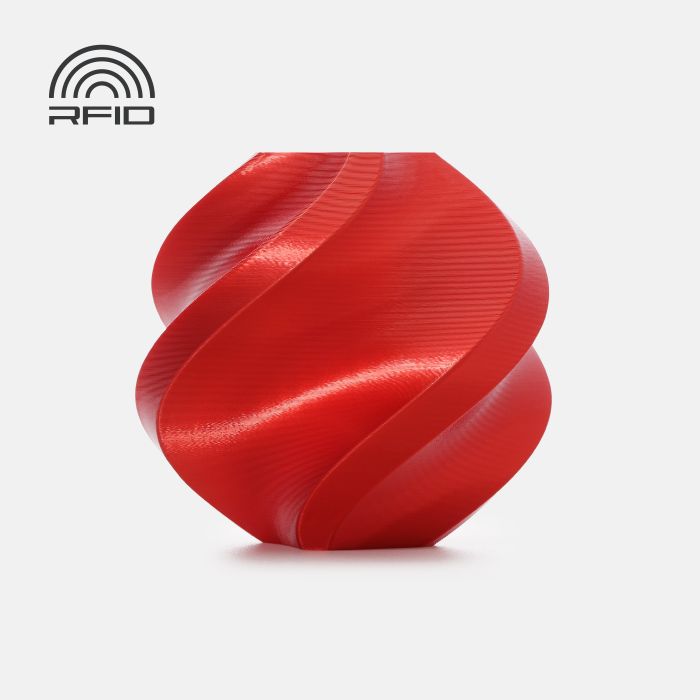 PLA Silk+ Candy Red (13205) - шовковий червоний ПЛА філамент Bambu Lab пластик для 3д друку