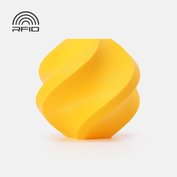 PLA Basic Sunflower Yellow (10402) - жовтогарячий ПЛА філамент Bambu Lab пластик для 3д друку