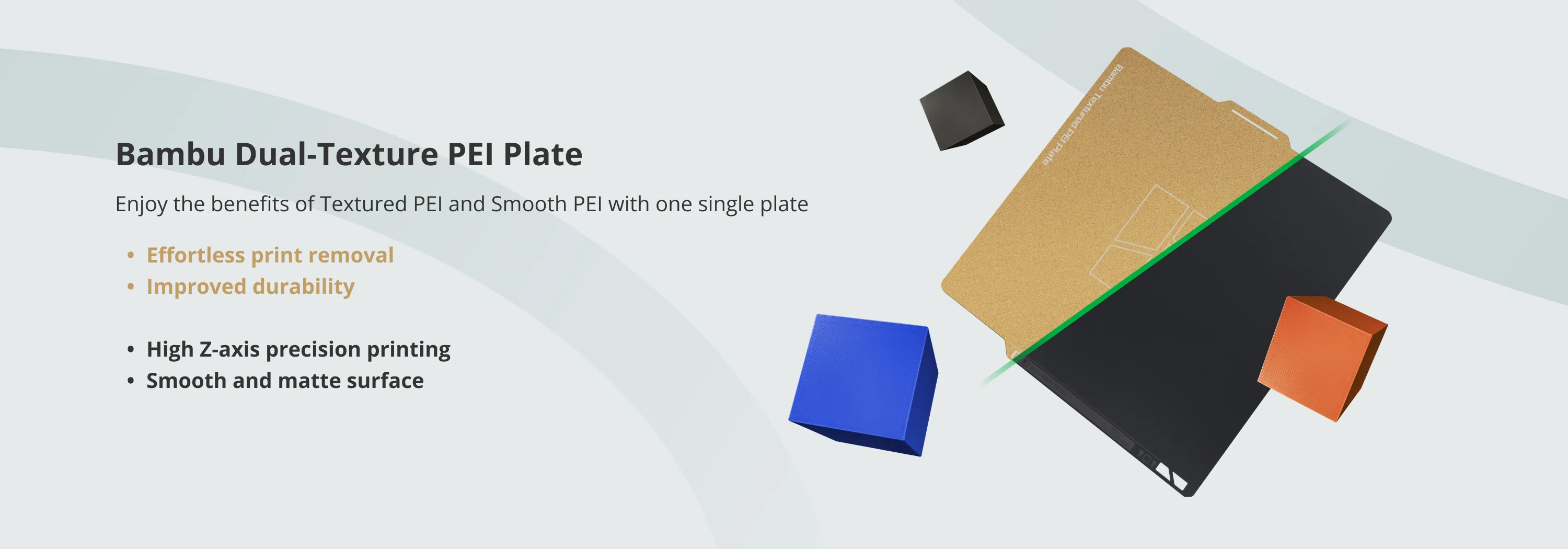 Bambu Textured PEI Plate, Відмінна адгезія першого шару, Покращена довговічність